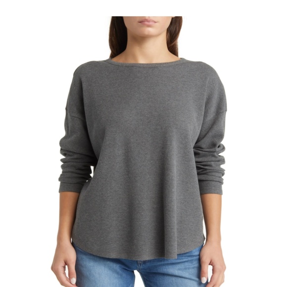 Treasure & Bond Tops - Nordstrom Treasure & Bond Oversize Organic Cotton Blend Thermal Knit Top